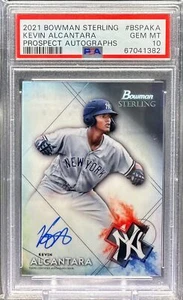 PSA 10 2021 Bowman Sterling Prospect Autographs #BSPAKA Kevin Alcantara Auto - Picture 1 of 2