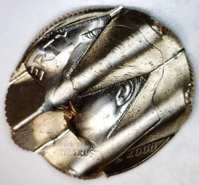 2006d ERROR INDENT WAFFLED Roosevelt Dime BU + RARE DATE STRUCK Waffle Coin NR - Image 1 of 4