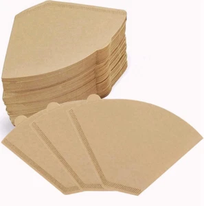 Disposable Coffee Filter #4, Cone 8-12 Cups, Natural Unbleached, 100 Count - Picture 1 of 12