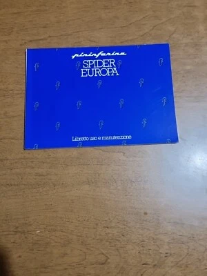 PININFARINA SPIDER EUROPA Fiat 124 DS - Manuale Uso e Manutenzione - ORIGINALE - Immagine 1 di 4