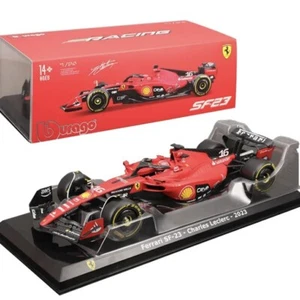 Macchina Ferrari F1 C Leclerc 2023 SF-23 Burago Scala 1:24 Formula 1 Con vetrina - Foto 1 di 6
