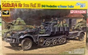1/35 tedesco Sd.Kfz. 250/4 pelliccia 2 cm Flak 30 1940 con rimorchio munizioni ~ Drago #6711 - Foto 1 di 7