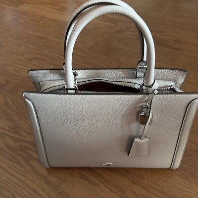 Сумочка кожаная Coach Zoe 88037 серая береза - Изображение 1 из 4