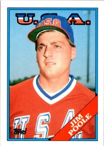 1988 Topps Traded Baseball Card Jim Poole Rookie #88T Team USA Olympics Free Shi - Bild 1 von 2