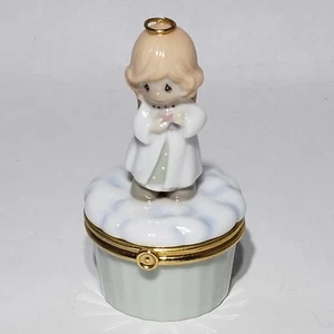 VTG 2000 Enesco Precious Moments Angel on Cloud 3" Hinged Trinket Box - Picture 1 of 13