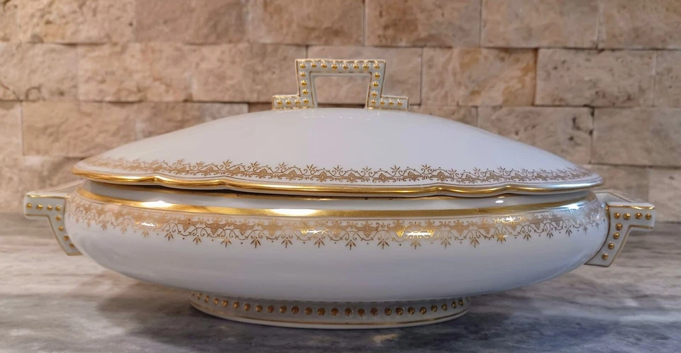 Antique Gilman Collamore & Co NY Oval Vegetable Bowl - Image 1 of 4