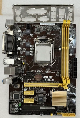 Asus H81M-C Intel LGA1150 DDR3 Desktop Motherboard MicroATX Socket H3; Tested - Image 1 of 4