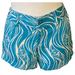 Pantalón Corto Lilly Pulitzer Clásico Callahan tiro bajo Azul Blanco Joe Fish Talla 000 - Imagen 1 de 10