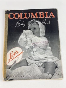 Vintage 1944 Lees Columbia Baby Book, Volume 104, Crocheted Yarn Instructions - Picture 1 of 8