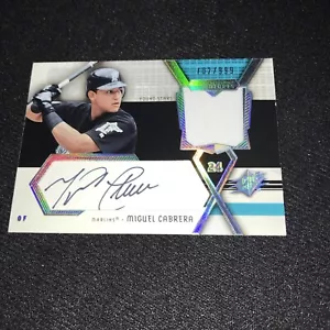 MIGUEL CABRERA 2004 UD SPX SUPREMACY PATCH AUTOGRAPH AUTO 702/999 - Picture 1 of 2