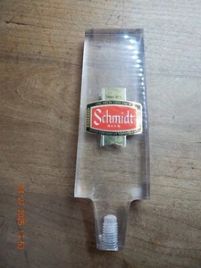 Vintage Schmidt Beer Lucite Tap Handle 5 3/4" PLASTIC - Picture 1 of 2