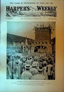 Harper's Weekly November 26 1898 Pope Leo XIII Horse Show College Football - Picture 1 of 8