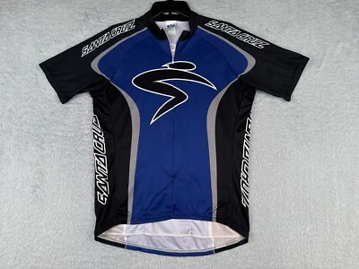 Voler Cycling Jersey Adult Large Blue Black 1/2 Zip Santa Cruz Fox Racing Shox - Image 1 of 4