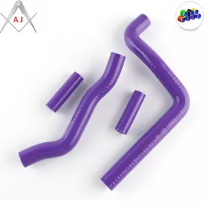 For KAWASAKI KX250 KX 250 2004 2005 2006 2007 Silicone Radiator Hoses Kit Purple - Bild 1 von 3