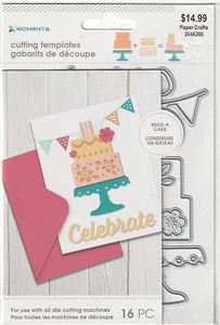 Momenta Build A Layered Cake Dies - 16 pc Birthday Wedding Party! Rare! Retired! - Picture 1 of 1