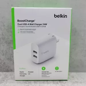 Belkin Boost Charge Dual USB-A Wall Charger 24W (WCB002dqWH)™ - Picture 1 of 6
