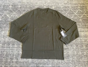 Gap Fit Mens M Sweatshirt Army Green Crew Neck Long Sleeve NWT P2 - Picture 1 of 10