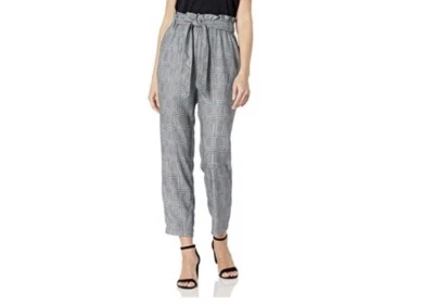 NWT BCBGeneration Womens Pant Tapered Leg And Funtional Tie Black L - Image 1 of 2