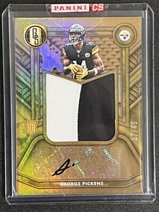 2022 Gold Standard George Pickens Jumbo Patch Auto RPA /49 Rookie RC Steelers