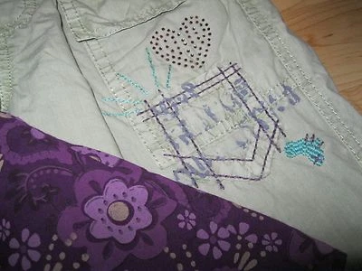 Pantalón Naartjie Top Campesino Tejido Púrpura Glicinia Puño Ajustable Corazón Talla 5, 6 Foto 1 de 4