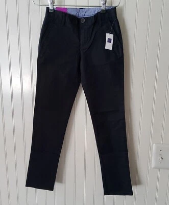 Chino ajustado elástico negro cintura ajustable talla 8 Gap Girls nuevo con etiquetas Foto 1 de 4