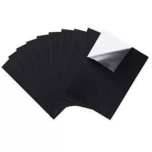 10 Pcs A4 Black Sticky Back Felt Sheets Self-Adhesive Felt Fabric Arts & Craft - Picture 1 of 7