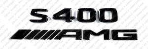 Gloss Black Emblems Trunk for Mercedes-Benz S400 AMG W140 W220 W221 W222 W223 - Picture 1 of 9