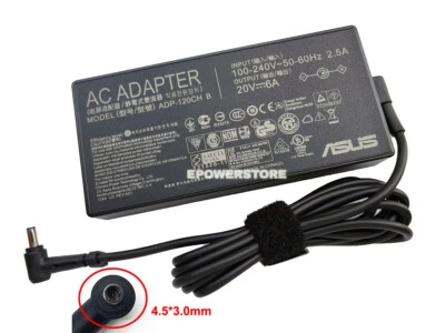 Cargador adaptador de CA de 120 W para cable de alimentación para computadora portátil ASUS Vivobook 16X K3605ZF K3605VU Foto 1 de 4