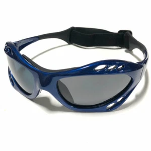 AQUA AZUL METALLIC NAVY BLUE KITEBOARDING POLARIZED WATER SHADES SUN GLASSES - Picture 1 of 4
