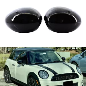 Per BMW Mini Cooper S R55 R56 R57 R60 nero lucido cappuccio specchietto retrovisore esterno - Foto 1 di 11