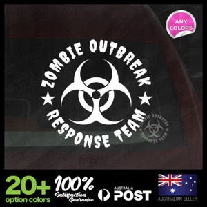 ZOMBIE OUTBREAK RESPONSE TEAM Vinyl Stickers Decals Car Motorbike 110x110mm - Picture 1 of 2
