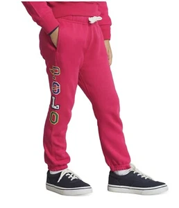 NWT Polo Ralph Lauren Toddler Girls Logo Fleece Joggers Size 4T - Picture 1 of 1