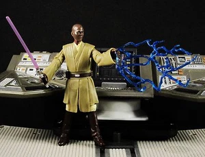 K619 Hasbro Star Wars 3.75" Action Figure 1:18 Jedi Master Mace Windu Lightning - Picture 1 of 1