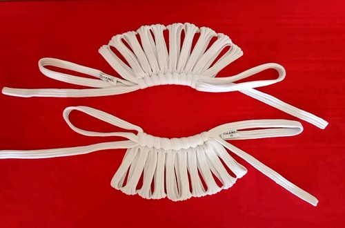 Maglione vestito CHANEL primavera 2009 bianco misto cotone solo braccia no vestito