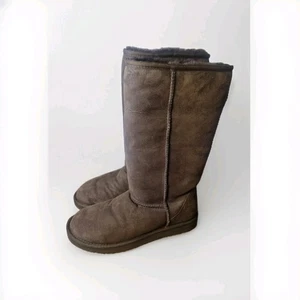 Ugg Australia Classic Tall Chocolate Brown Boots Size US 8 UK 6 - Picture 1 of 14