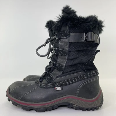 Botas Pajar Canadá para mujer talla 7-7,5 negras impermeables botas de invierno piel sintética Foto 1 de 4