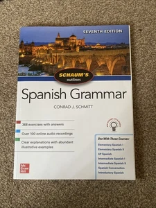 Schaum's Outline of Spanish Grammar, Seventh Edition by Conrad J. Schmitt - Picture 1 of 2