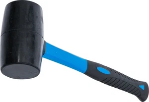 BGS Gummihammer | Fiberglasstiel | schwarzer Kopf | Ø 65 mm | 720 g - Bild 1 von 5