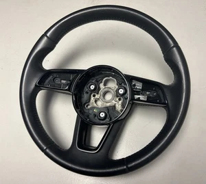 2017-2020 AUDI A4 B9 STEERING WHEEL LEATHER BLACK OEM - Picture 1 of 5