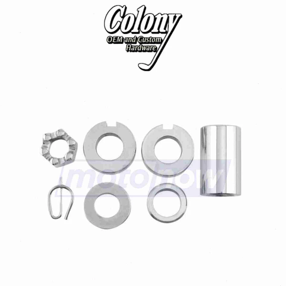 Colony Rear Axle Spacer and Nut Kit for 2000-2005 Harley Davidson FXSTS tx - Imagem 1 de 4