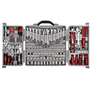 205 Piece Ratchet Wrench Tool Set 1/4" & 3/8" & 1/2" Drive with SAE/Metric Socke - Picture 1 of 9