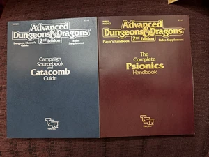 D&D -Advanced Dungeons & Dragons 2112 2117 Catacomb guide, Psionics Handbook lot - Picture 1 of 2