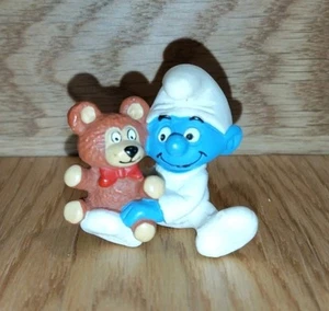 Figurine Bébé Schtroumpf (Blanc) / Ours Schleich Peyo B-13 no Tintin Astérix - Foto 1 di 6