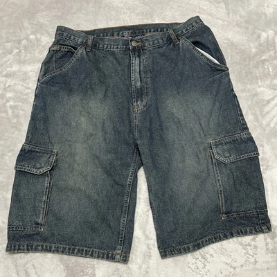Bugle Boy Men's 90s Y2K Jean Shorts Size 36 Vintage Denim Cargo Jorts - Image 1 of 4