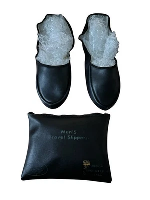 Zapatos de viaje vintage para hombre pantuflas estuche con cremallera Japón mediano 8,5 - 9 aerolíneas Foto 1 de 4