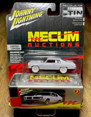 1974 Pontiac GTO White Lightning Chase Car Tin Johnny Lightning 1:64 Diecast - Image 1 of 2