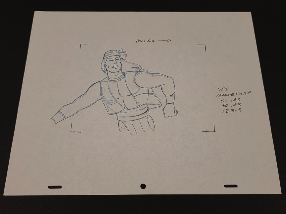 SUPERFRIENDS PRODUCTION ANIMATION DRAWING OF APACHE CHIEF - Image 1 of 1