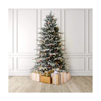 MARTHA STEWART FROST HILL 6 1/2 FOOT LED CHRISTMAS TREE + SWIVEL STAND EXCELLENT - Image 1 of 4