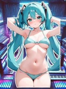 Anime Waifu Vocaloid Hatsune Miku 6" Vinyl Sticker - Picture 1 of 1
