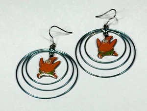 Pierced Hoop Earrings Patrick Starfish Spongebob Squarepants Universal Studios - Bild 1 von 4